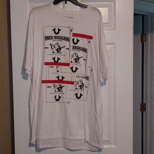 NEVER WORN True religion white t- shirt